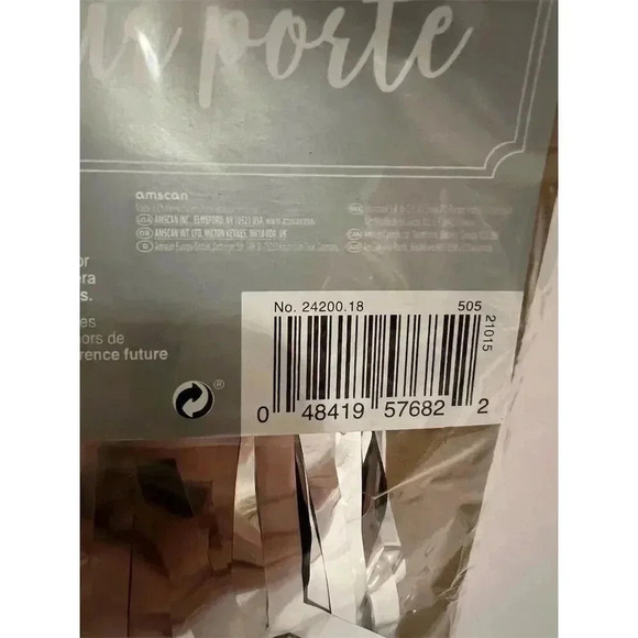 Way to Celebrate Silver Foil Fringe Door Curtain Party Decoration - Picture 2 of 4